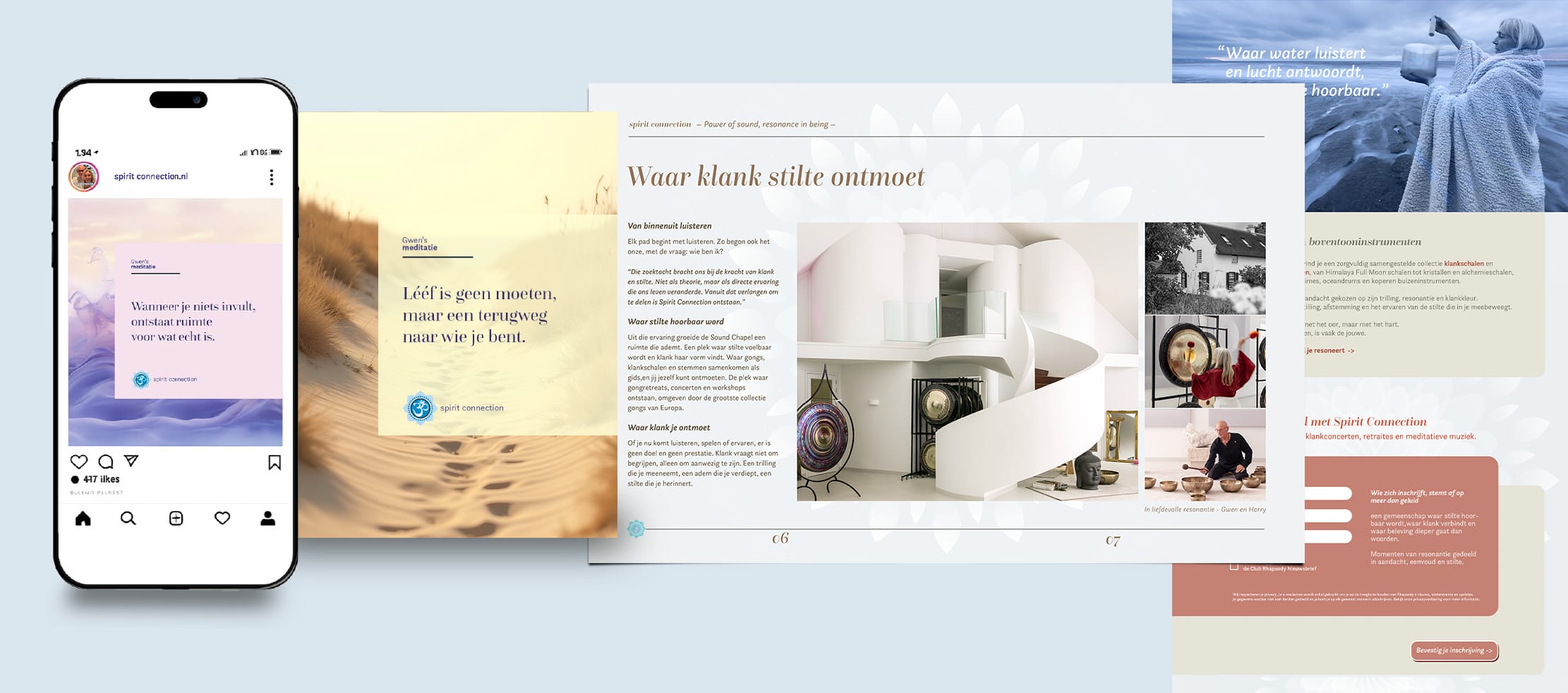 Spirit connection merkpositionering rebrandinraak creative